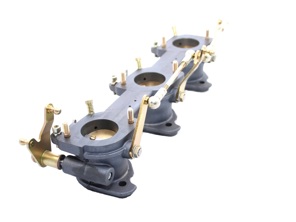 MFI Drosselklappengehäuse komplett. Porsche 911E 2,0ltr 1969 - 90111000100, 90111000200